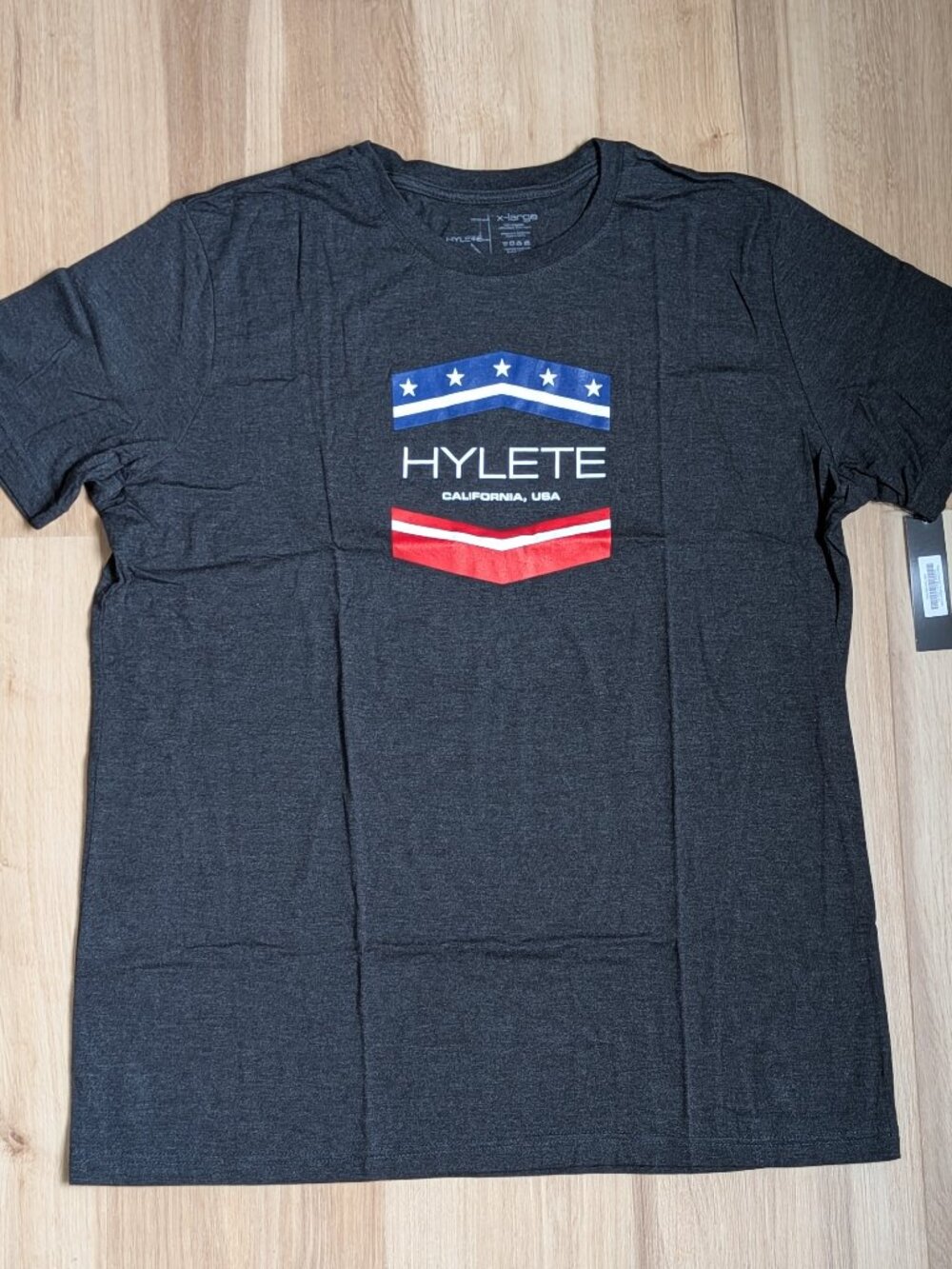 NWT Hylete California Chevron Men's Graphic T Shirt XL Tri Blend Vintage Black